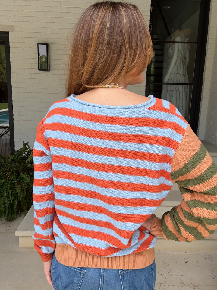 CROSS STRIPE KNIT