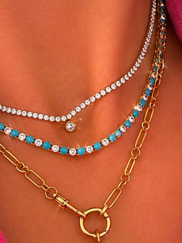 DEE ALTERNATING TURQUOISE NECKLACE