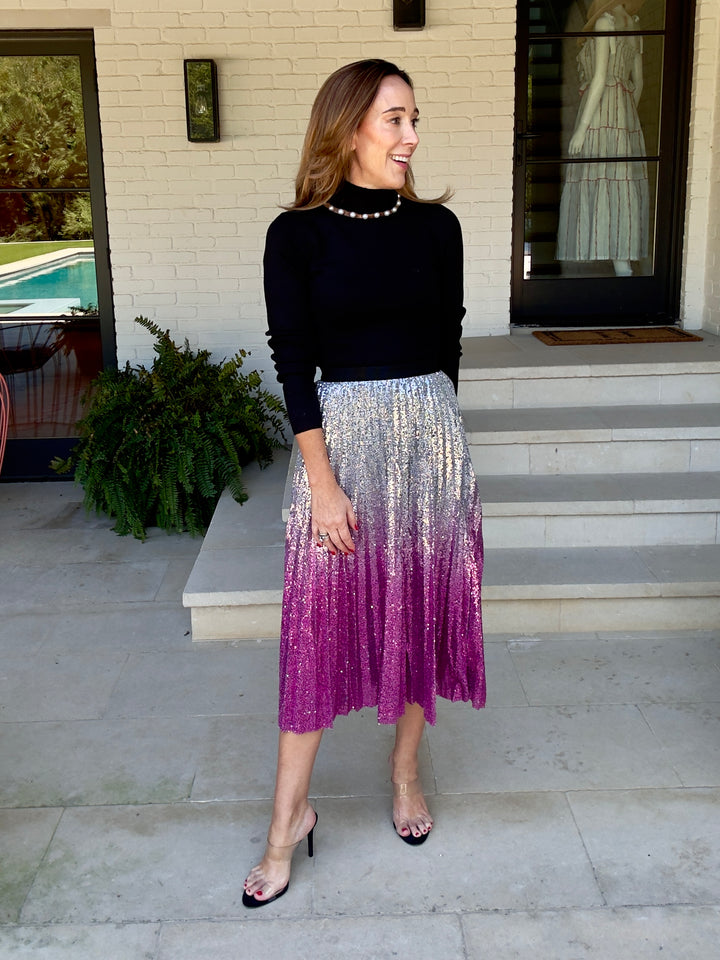 QUEENIE SEQUIN SKIRT