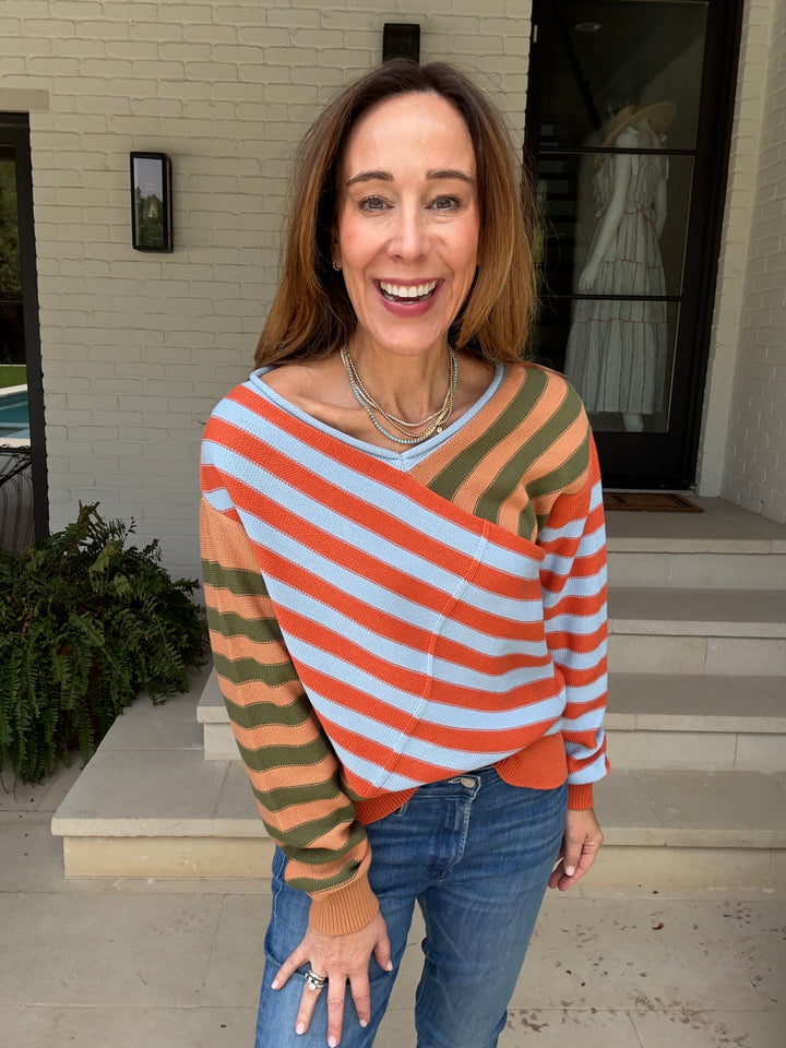 CROSS STRIPE KNIT