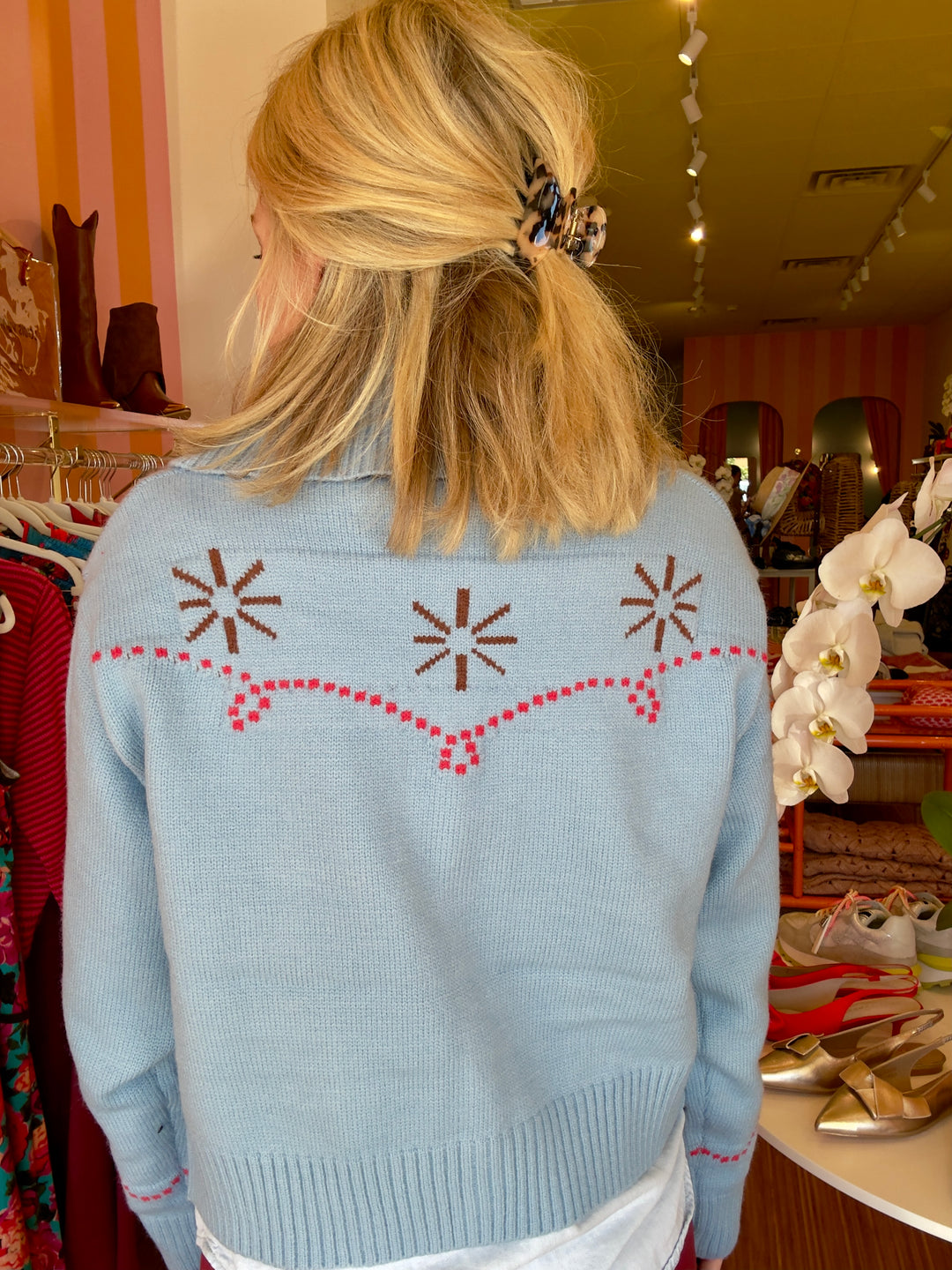 WILLA WESTERN KNIT BLUE