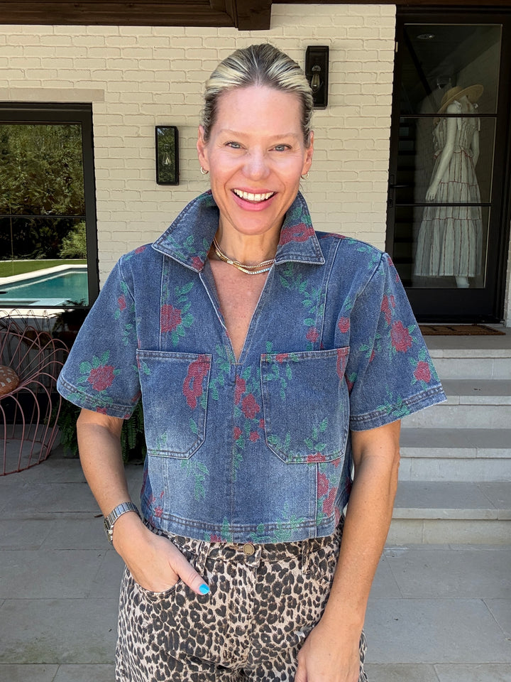 ROSALEE DENIM TOP