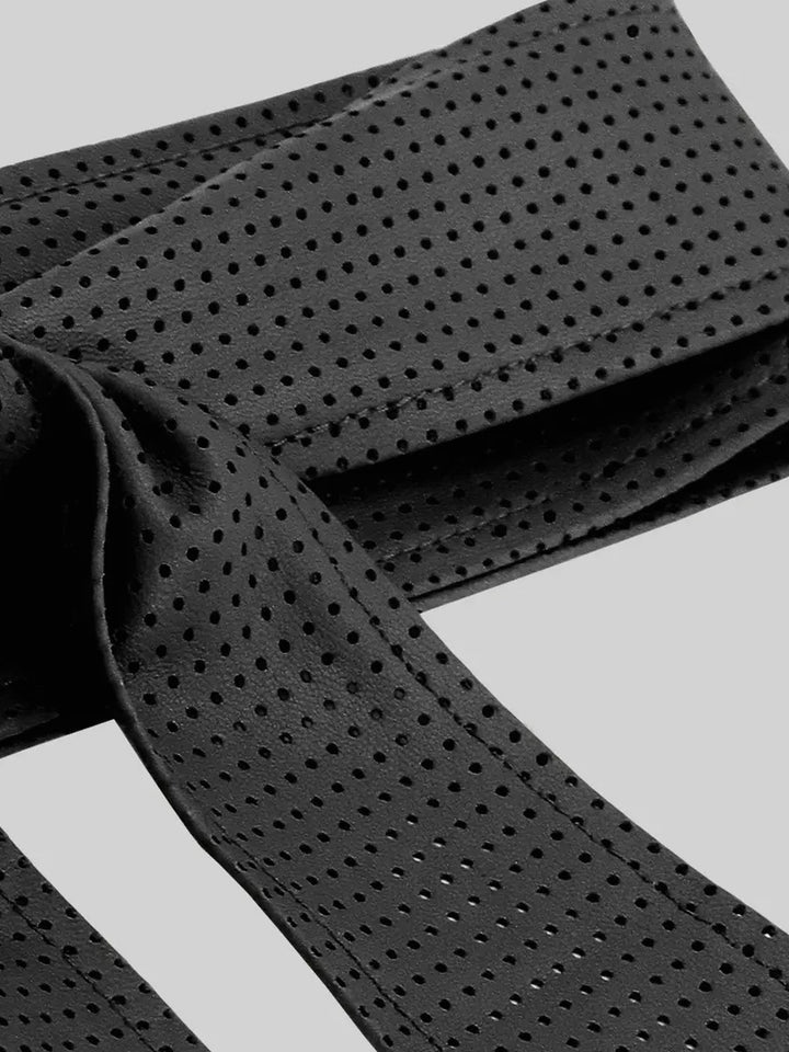 ESCALATE BLK PERFORATED BELT