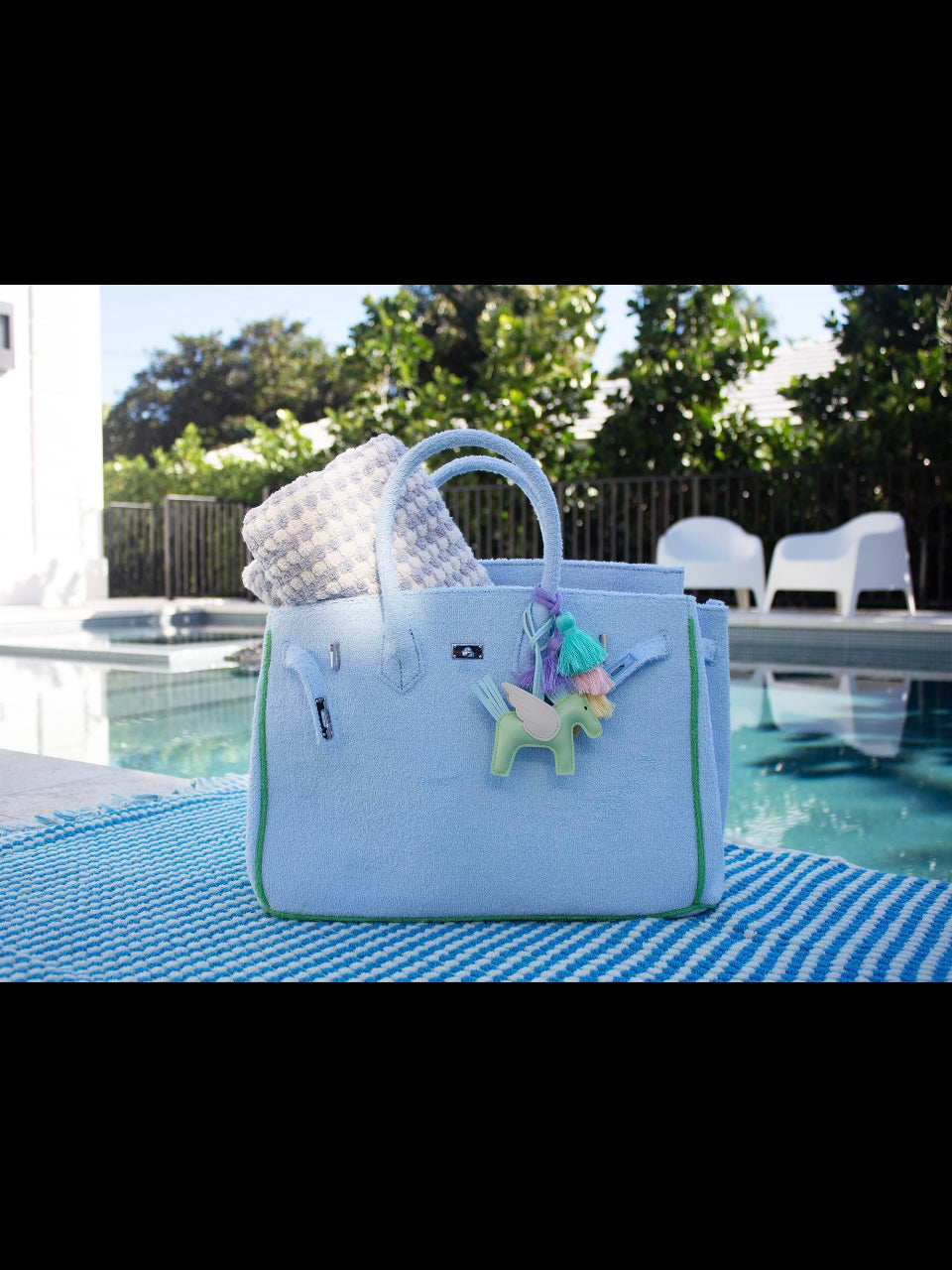 SEASIDE PALE BLUE TOTE LG