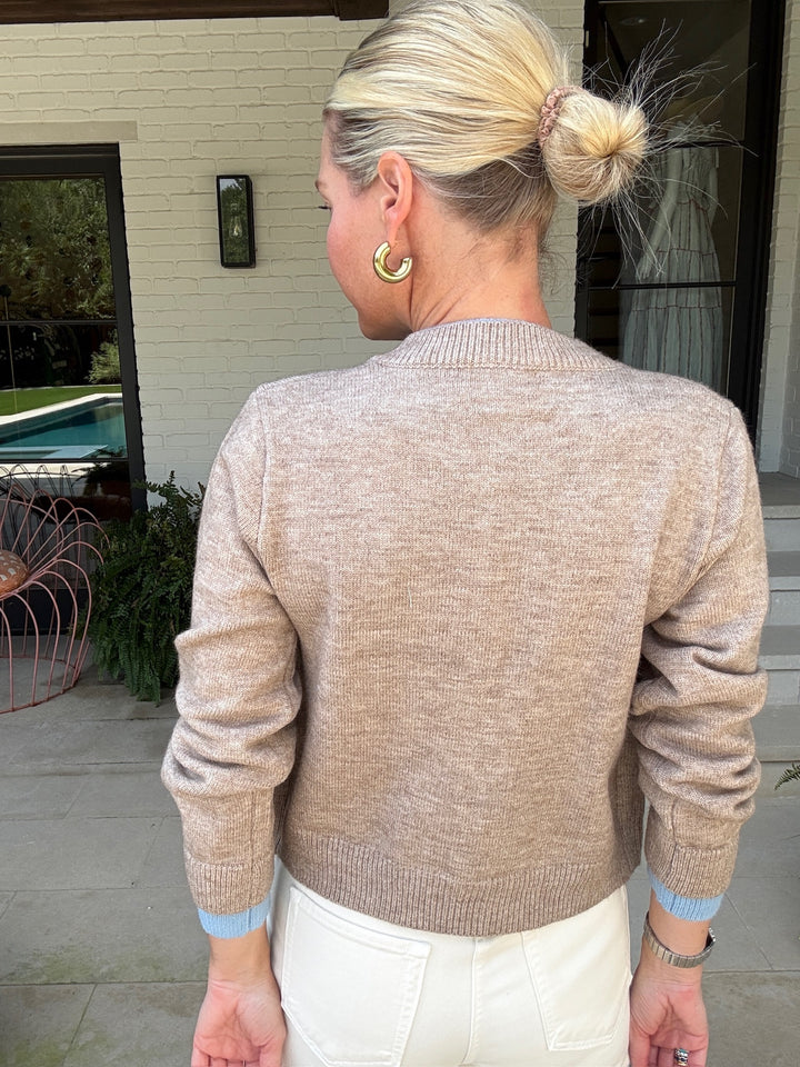 MINA MOCHA BLUE CARDI