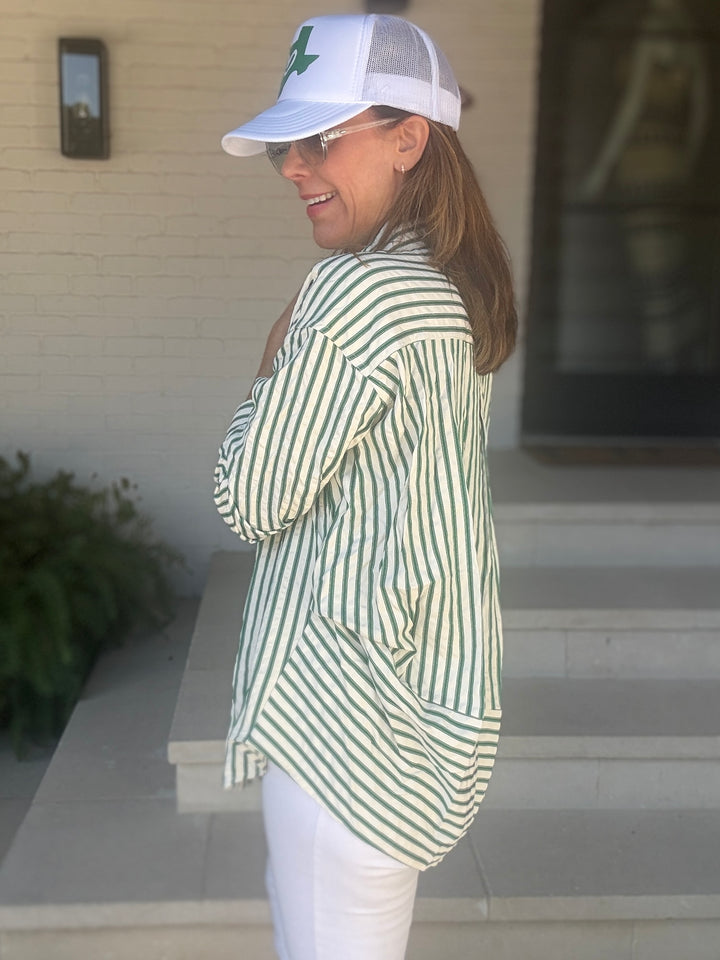 CAROLINE STRIPE GREEN