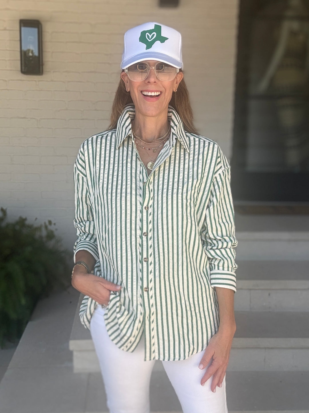 CAROLINE STRIPE GREEN