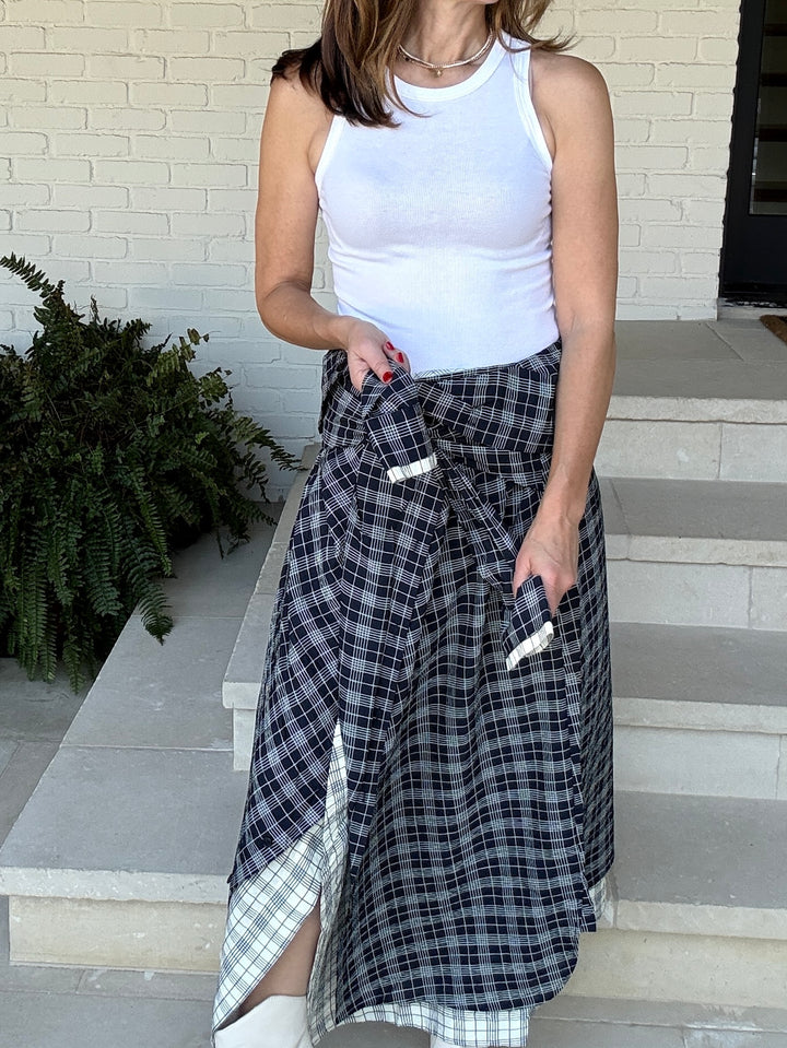 IXCHEL CONTRAST SKIRT