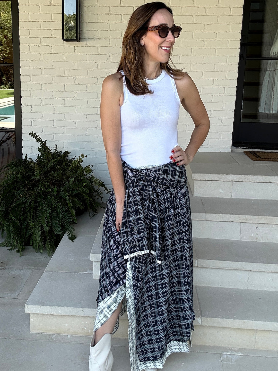 IXCHEL CONTRAST SKIRT