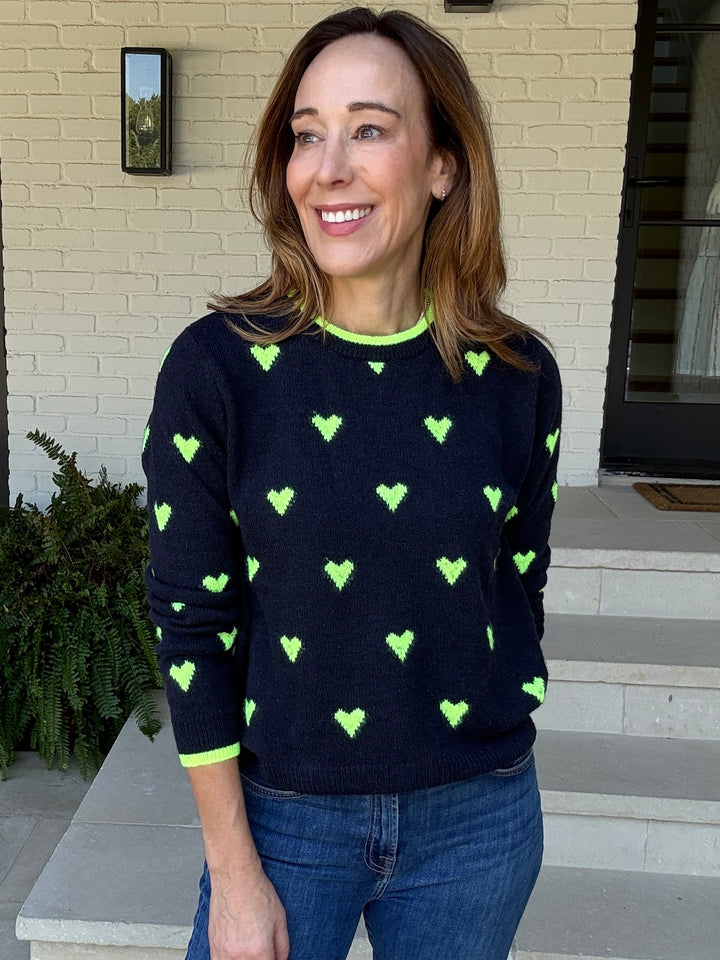 ISA HEART KNIT NAVY