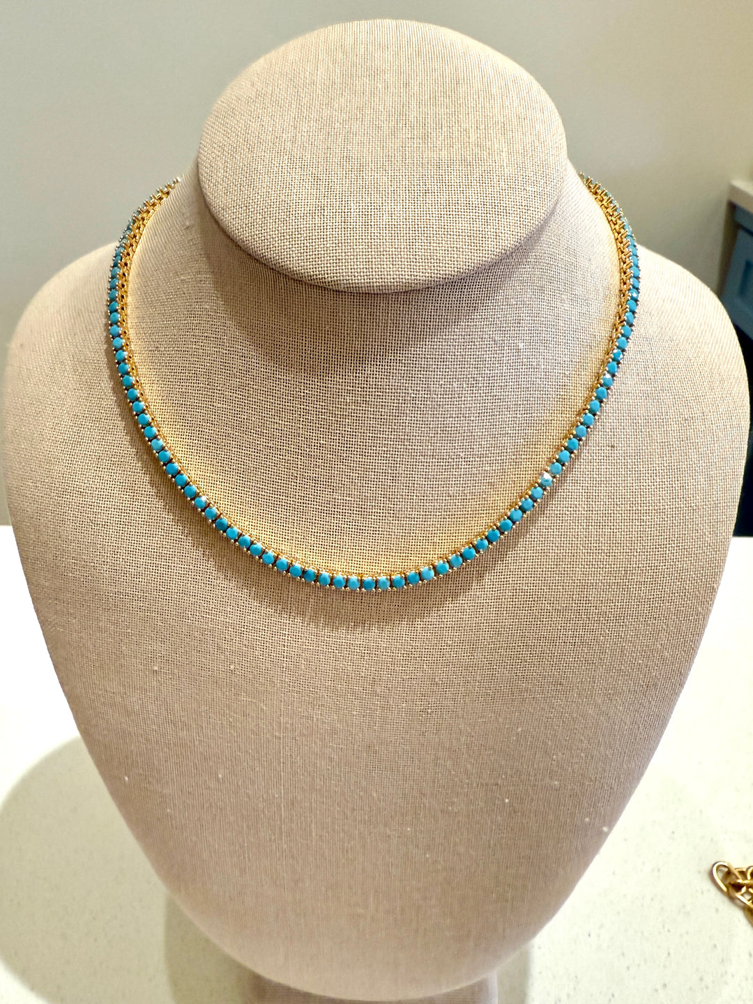 TURQUOISE TENNIS NECKLACE