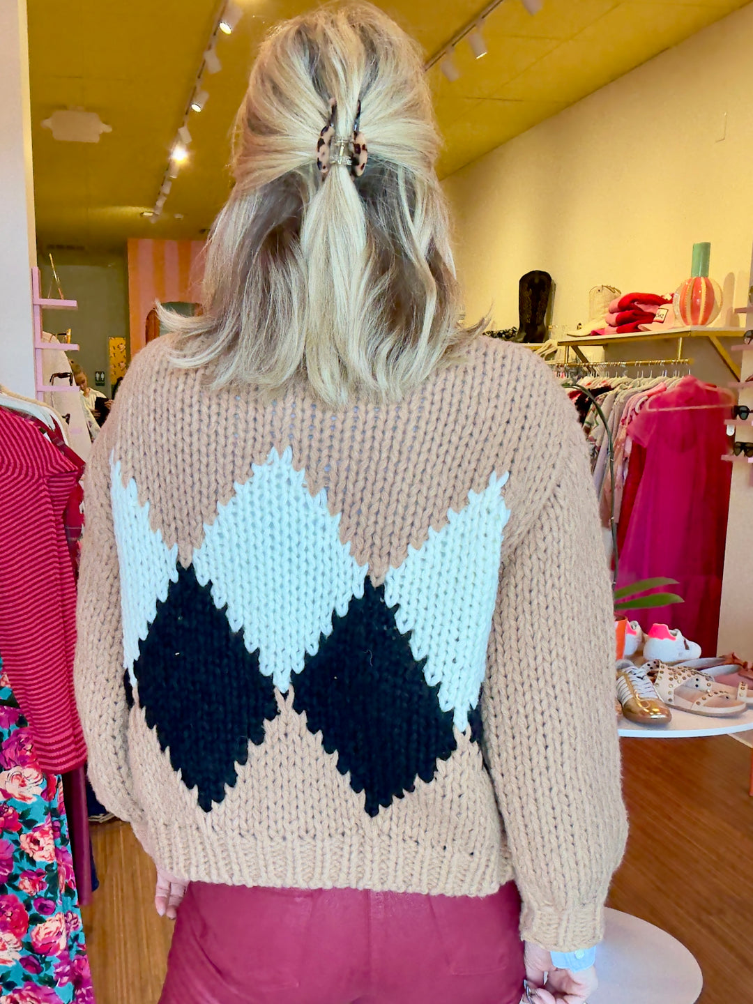 WELLER ARGYLE SWEATER