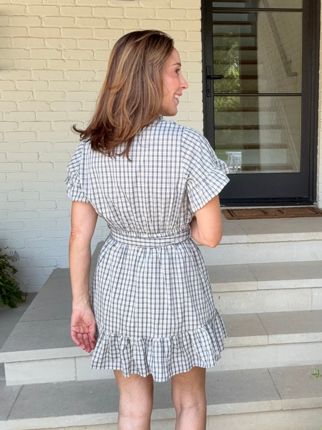 RACHEL RUFFLE DRESS