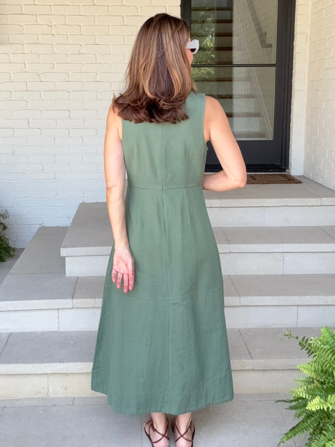 WILLA OLIVE DENIM DRESS