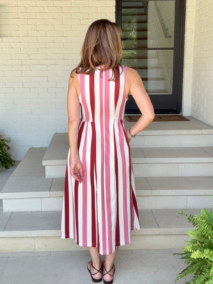 CHARLOTTE ROSE STRIPE DRESS