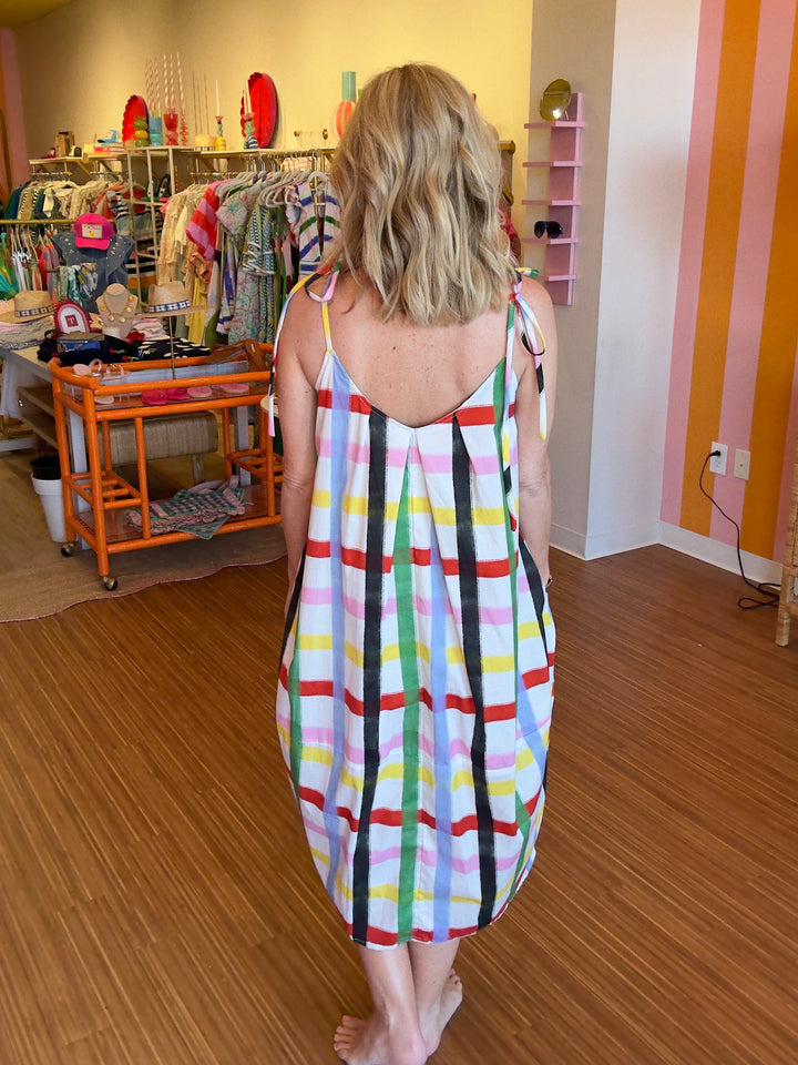 HUEVITO MULTI PLAID DRESS