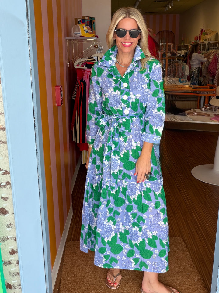 HYDRANGEA SHIRT DRESS