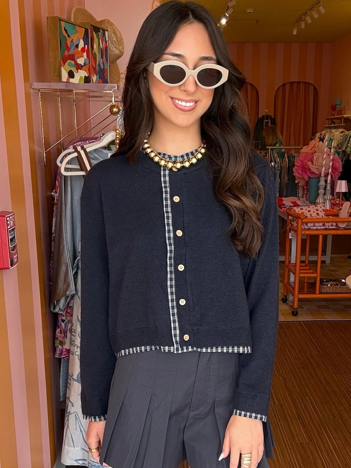 POLLY PLAID CARDIGAN