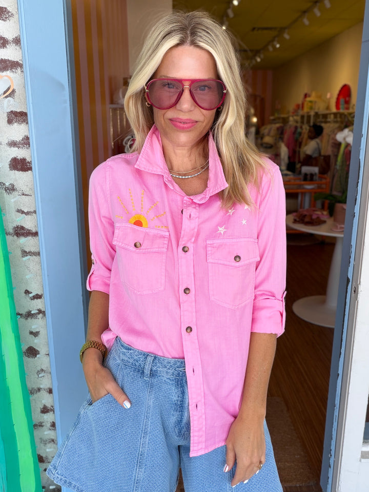 HELLO SUNSHINE SHIRT PINK