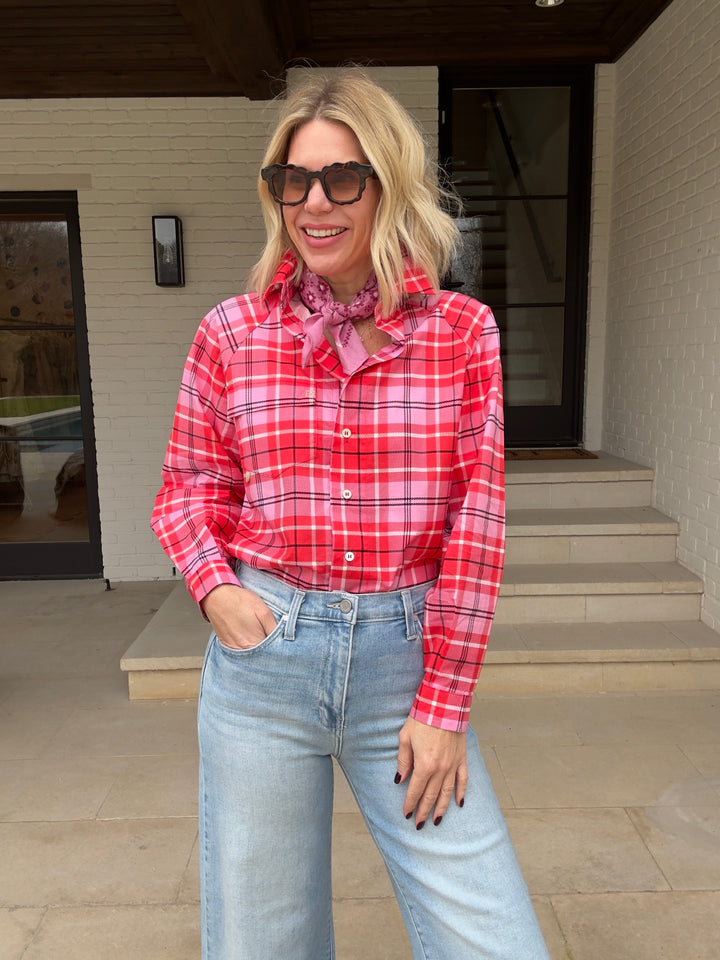 RANCH SHIRT PINK PLAID