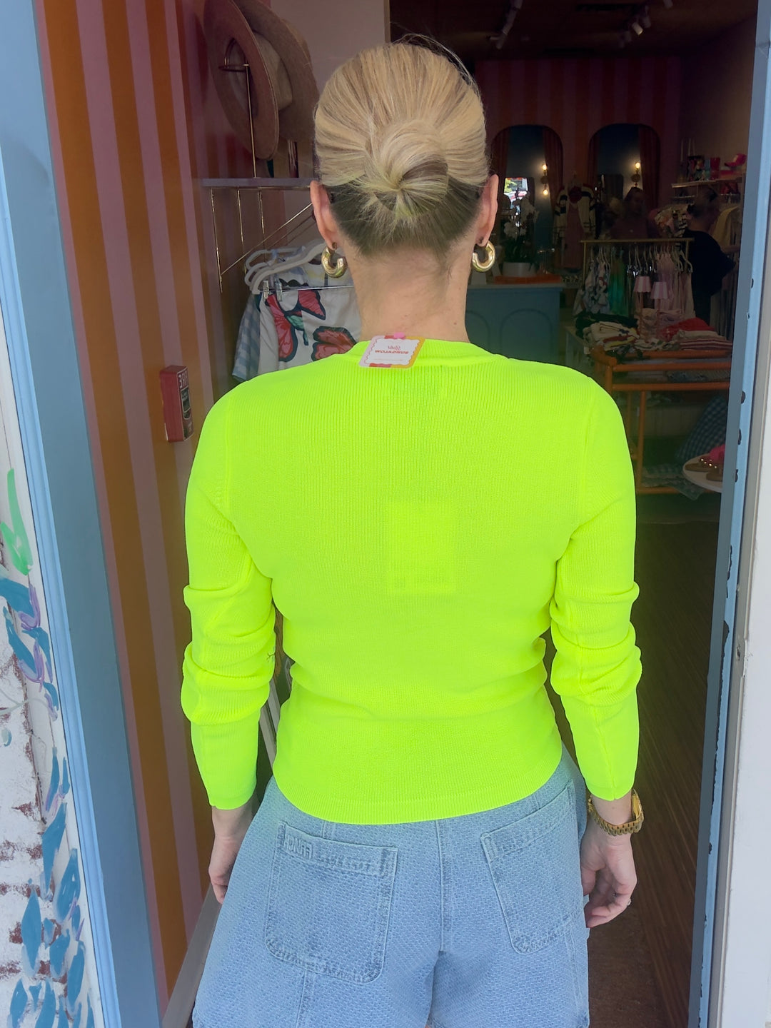 JARDENS EMBROIDERED TOP YELLOW