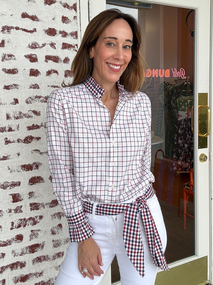 PRECIA PLAID BLOUSE