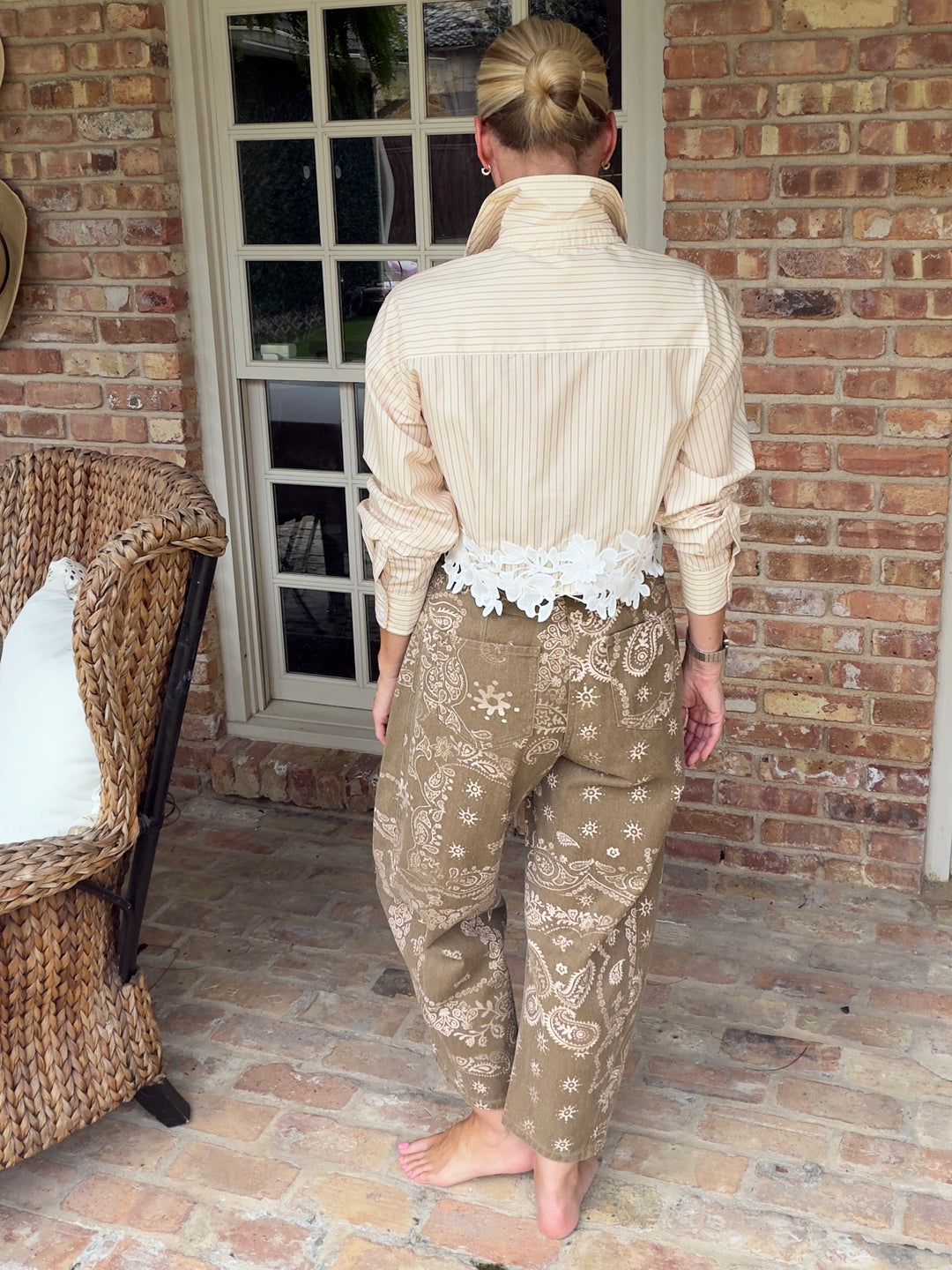 PAISLEY BARREL JEAN