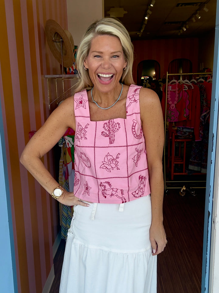LORETTA PINK TOP