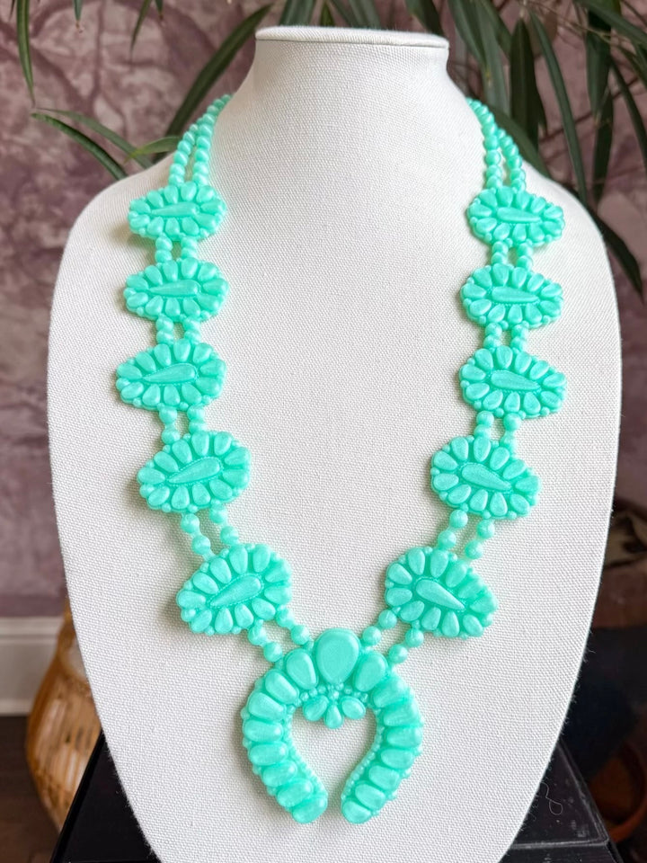 GOLDEN HOUR NECKLACE -TURQUOISE