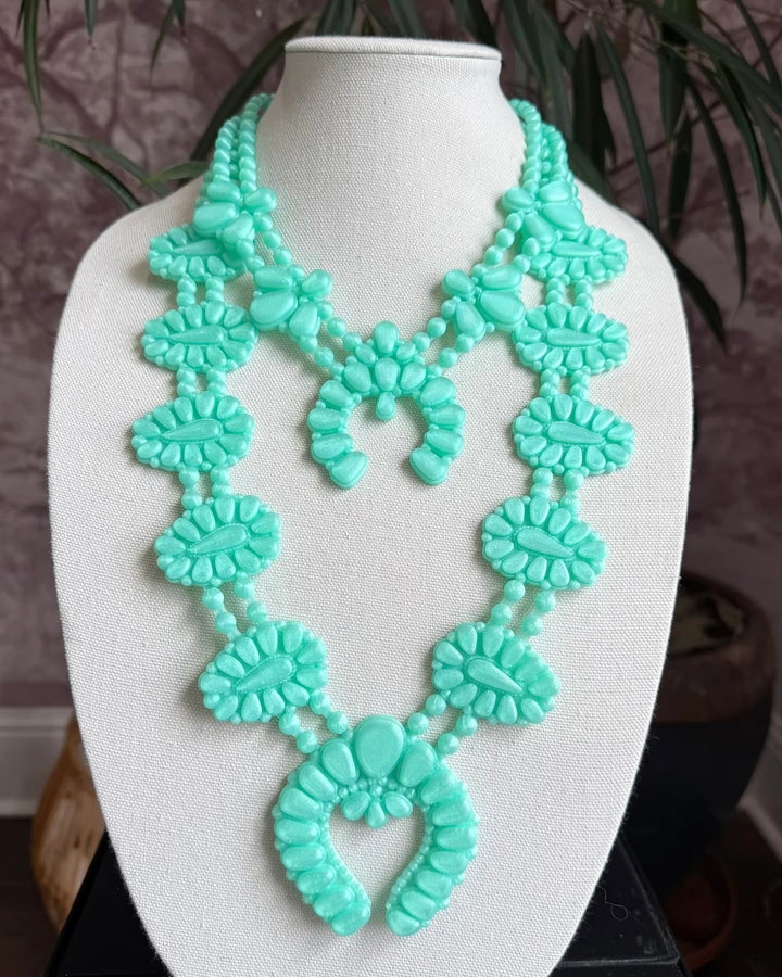 GOLDEN HOUR NECKLACE -TURQUOISE