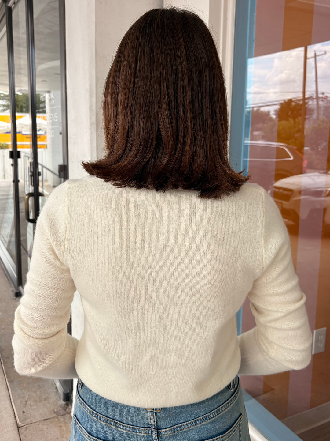 LOVELY CARDIGAN IVORY/PINK