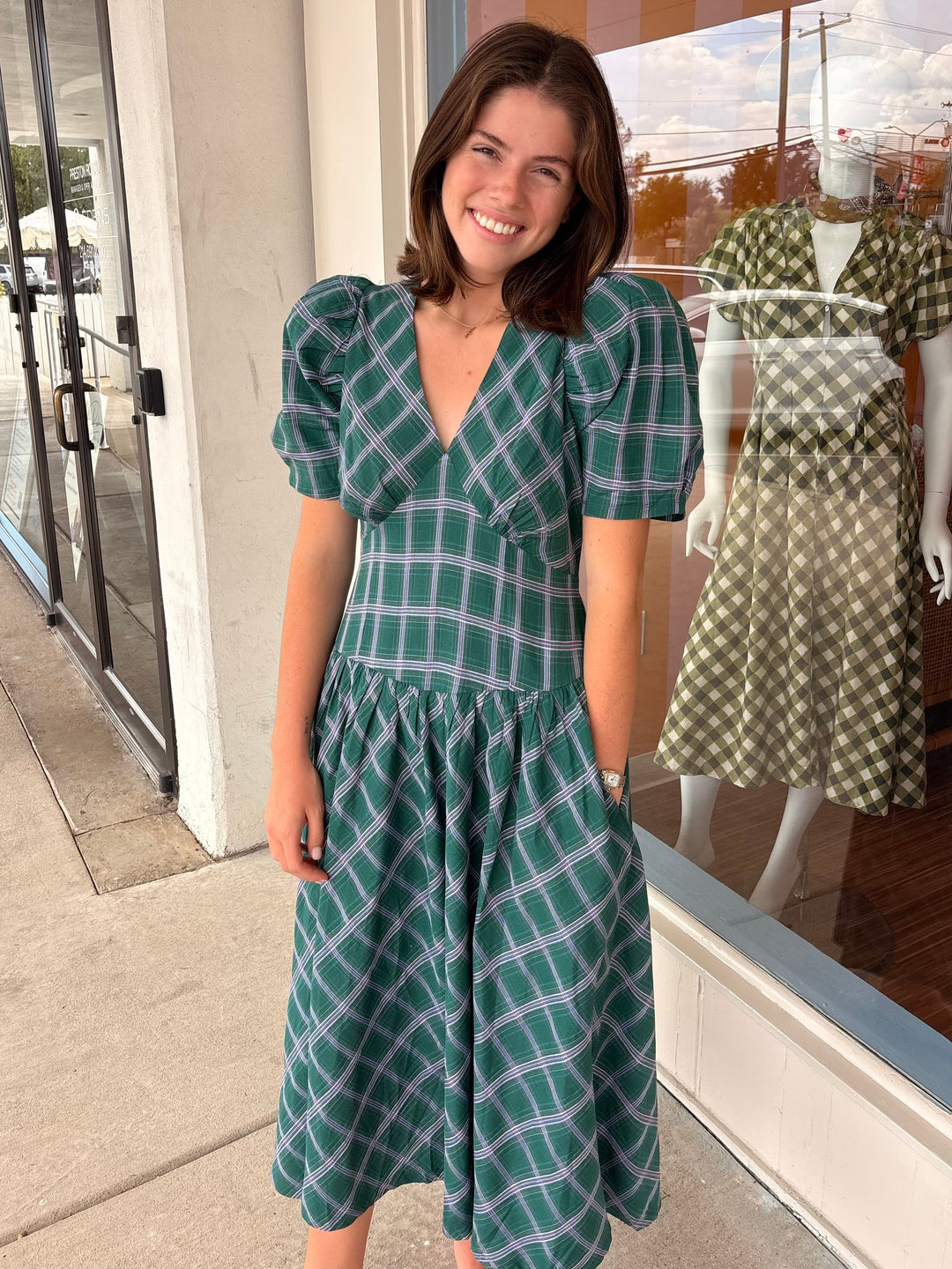 LAURA PLAID DRESS