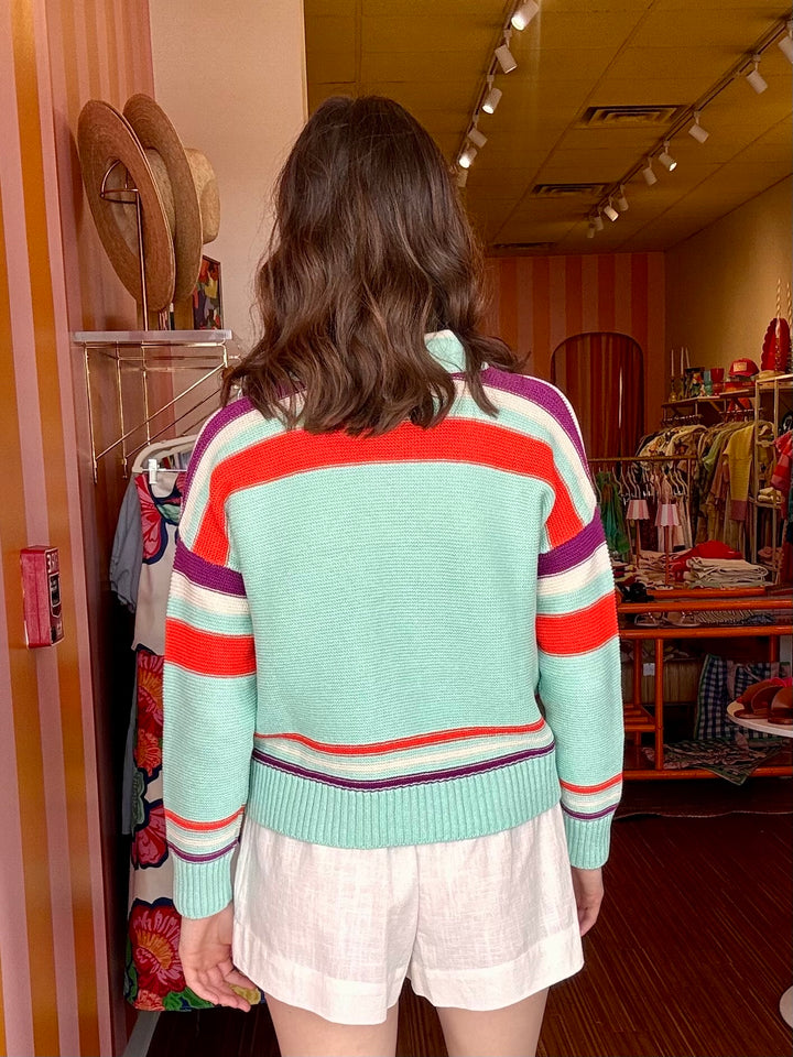 TENNIS AQUA CARDIGAN