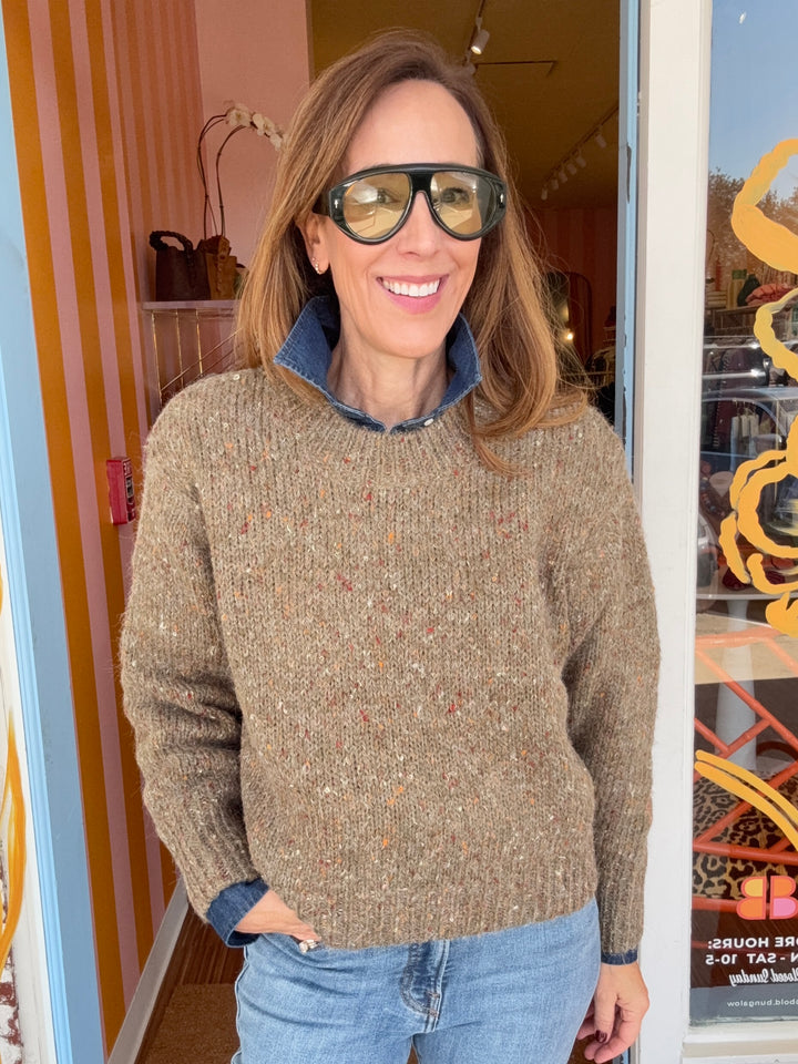 POPCORN OLIVE SWEATER