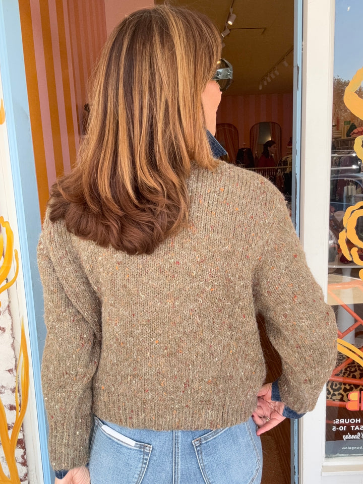 POPCORN OLIVE SWEATER