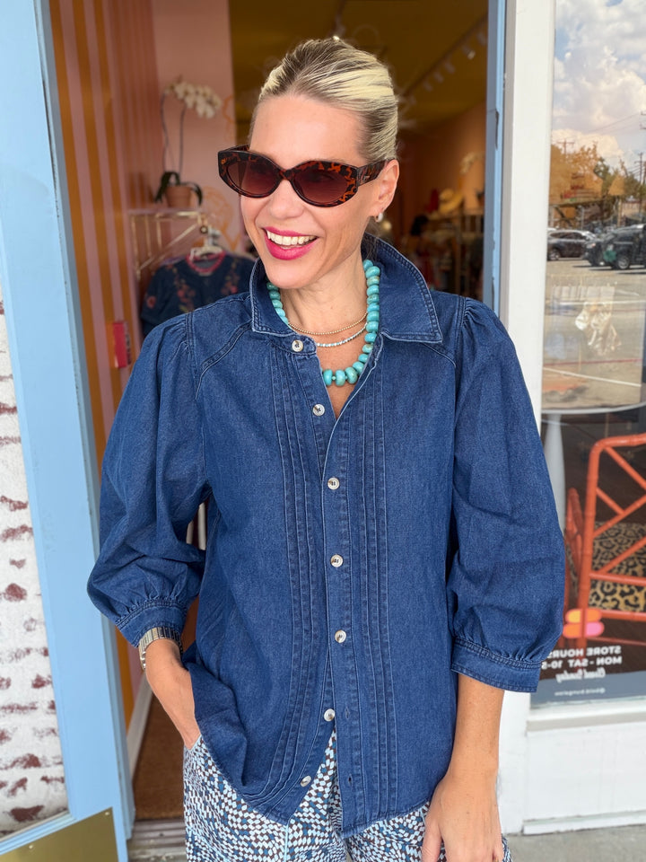 DELIA DENIM TOP