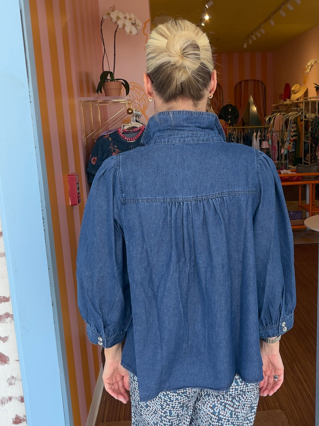 DELIA DENIM TOP