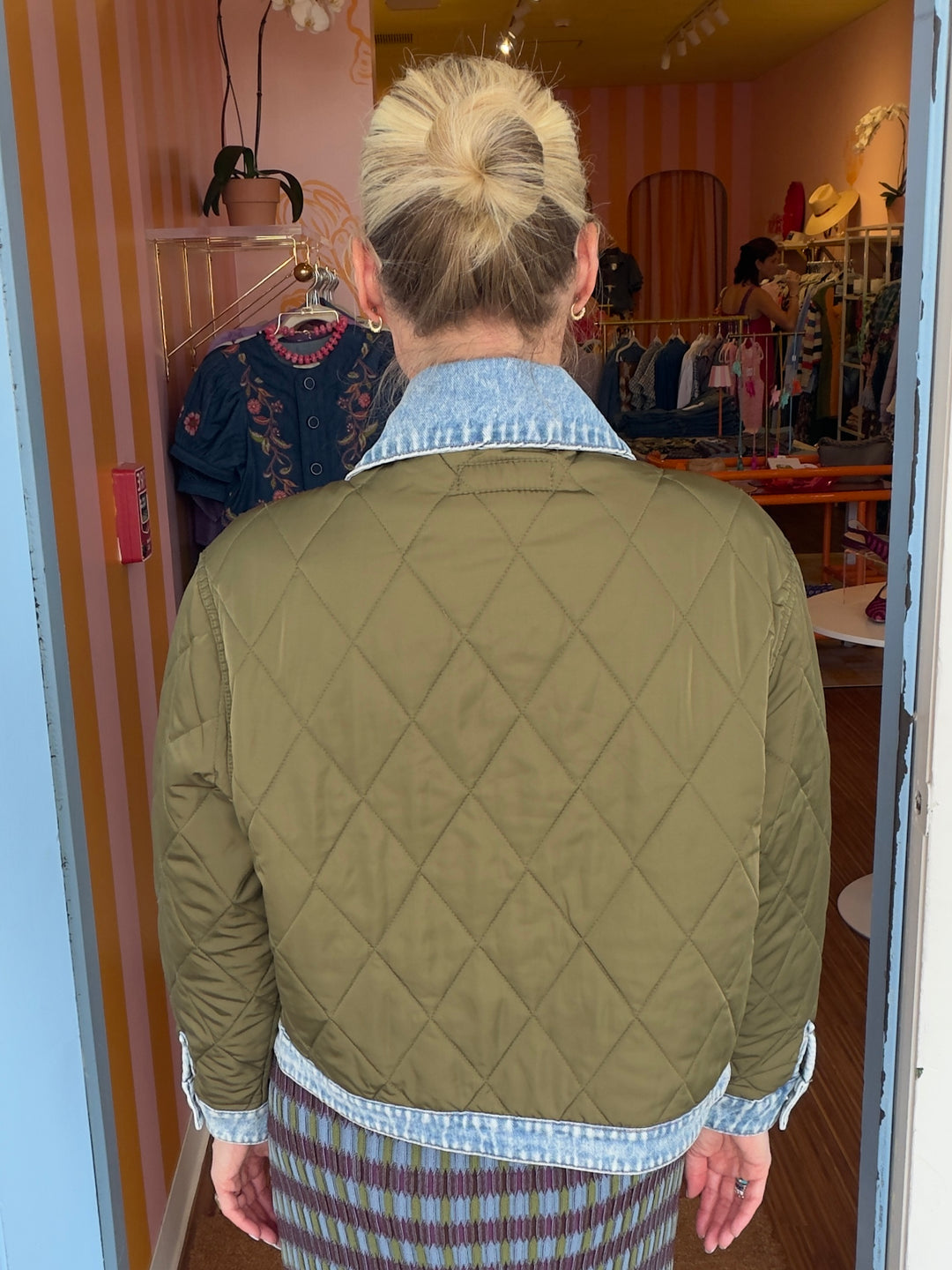 OLIVE DENIM JACKET