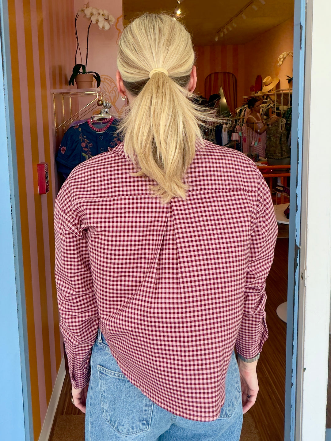 LAUREL CHECK BLOUSE
