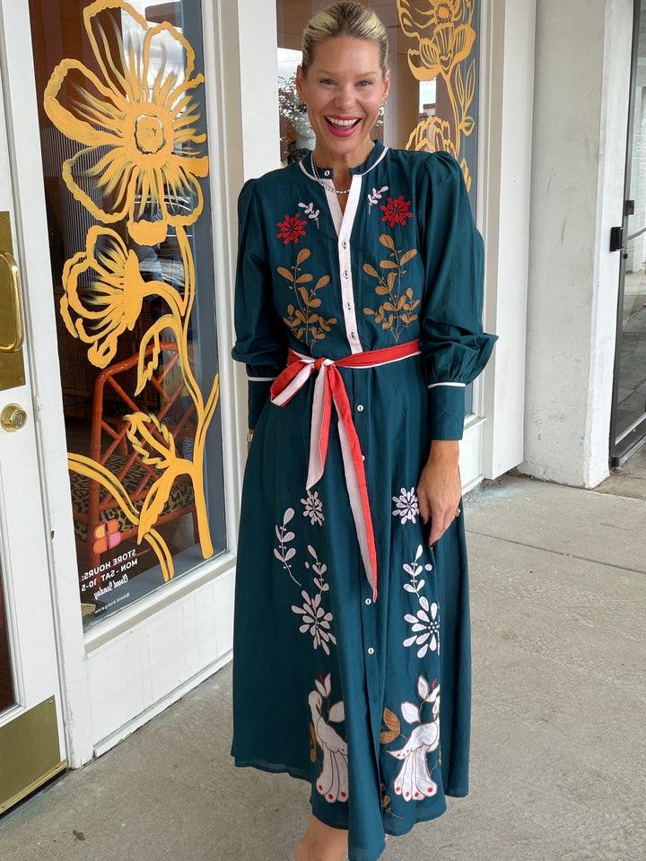 JABIRU DRESS-TEAL