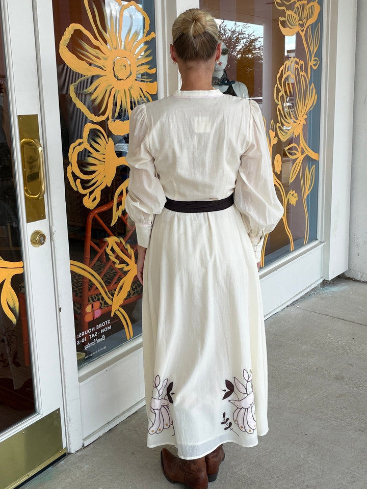 JABIRU DRESS-ECRU