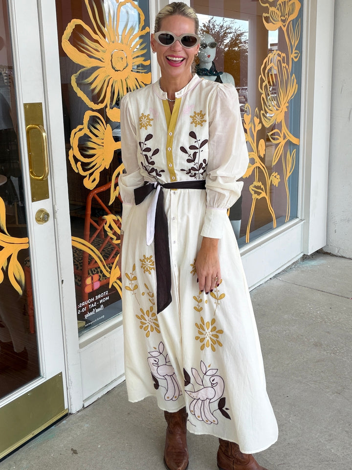 JABIRU DRESS-ECRU