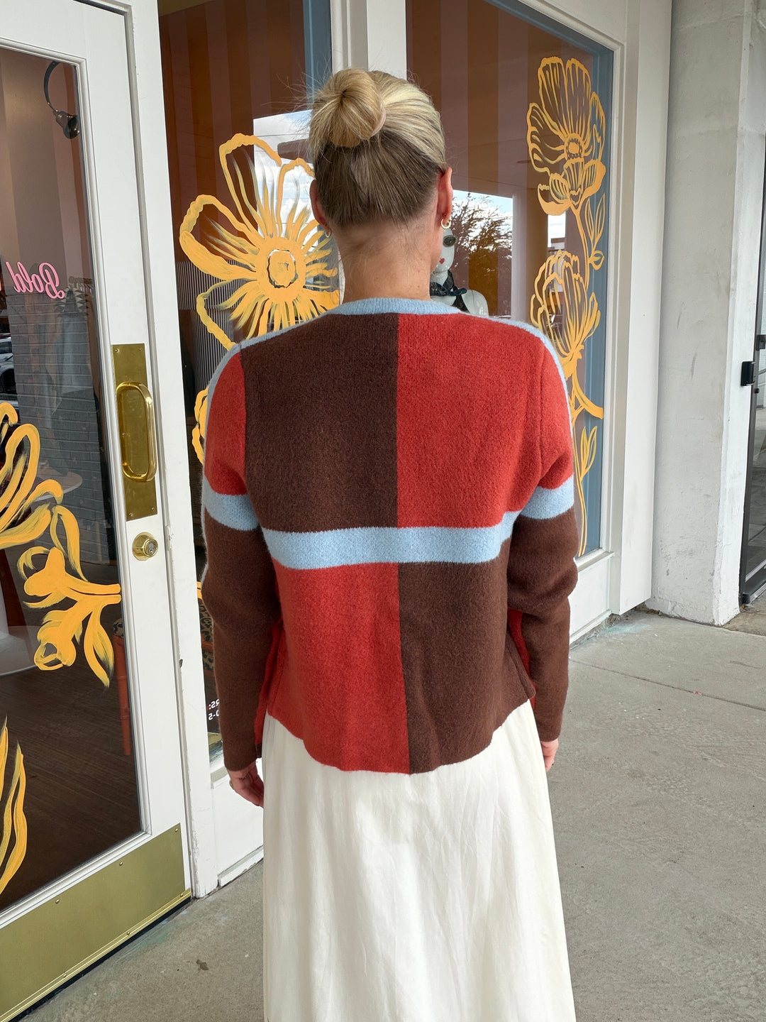 COLORBLOCK KNIT CARDIGAN