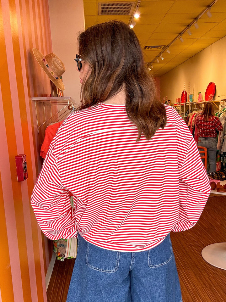 DASH RED STRIPE TEE