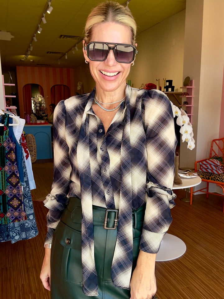 MAVEN TIE BLOUSE