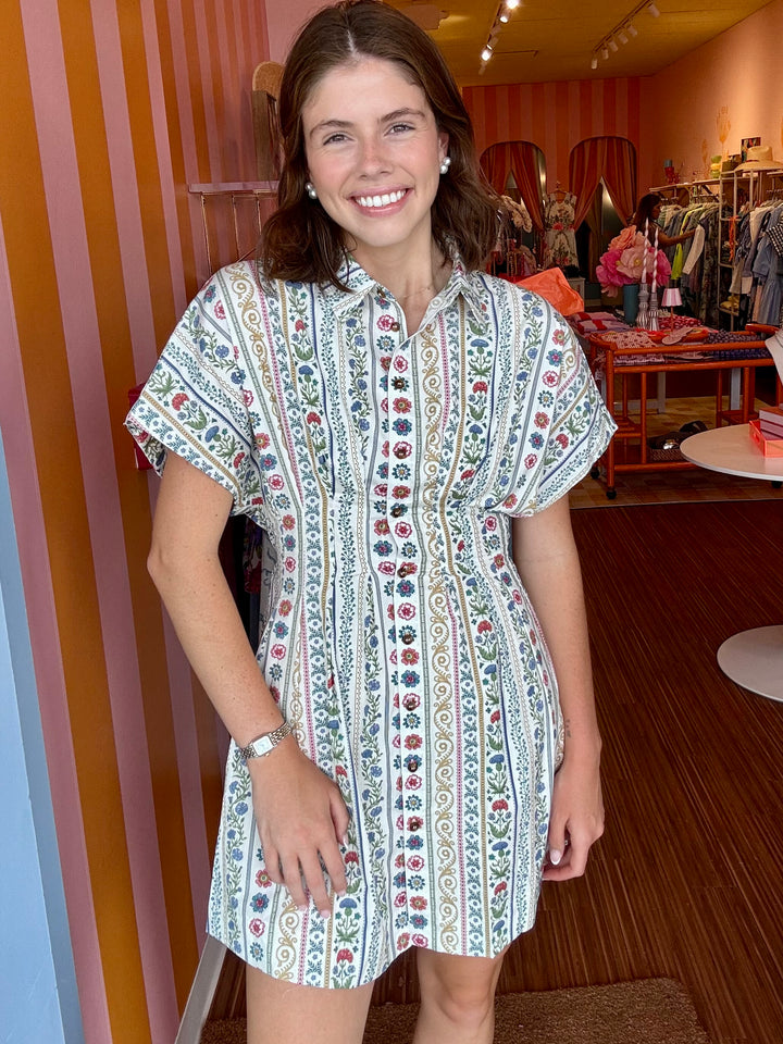 KALI FLORAL SHIRT DRESS