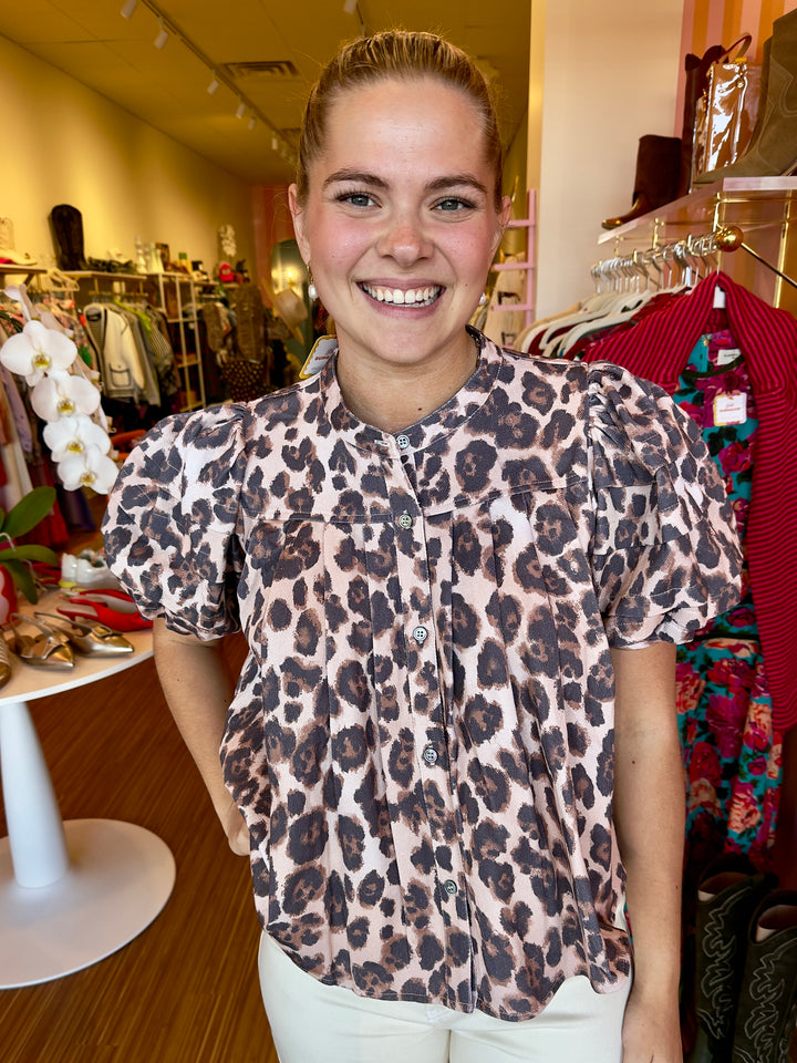 LYLE LEOPARD TOP