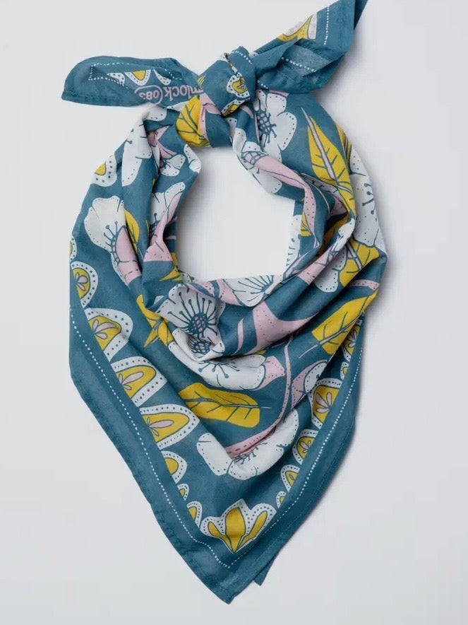 EVANGELINE TEAL BANDANA