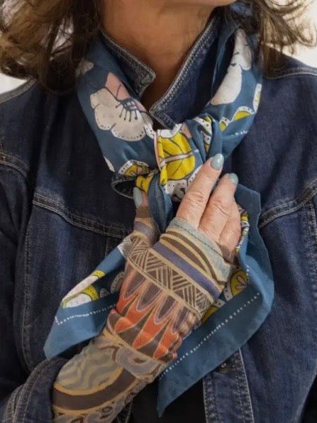 EVANGELINE TEAL BANDANA