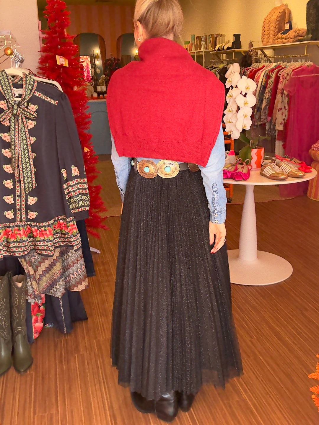 TALULAH PLEATED MIDI SKIRT